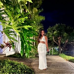 12th Tribe white rhinestone dress. Size medium.